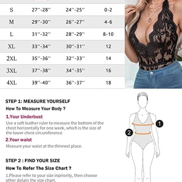 Lace Black Teddy Lingerie - Picture 4 of 5